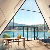 Maison préfabriquée moderne et élégante pour petit complexe hôtelier, studio de jardin, maison en A-frame, maison mobile, maisons de luxe provenant d'un fournisseur chinois
