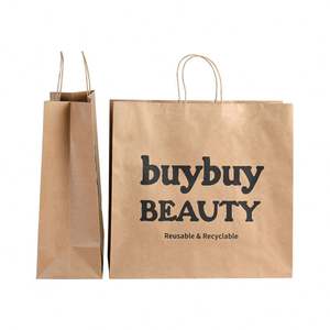 Sacs de courses, sacs en papier kraft personnalisés, personnalisation de la couleur, de la taille et du logo. - Product Image 5