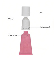 Tube applicateur à bille souple en PE de 50 ml pour crème corporelle, idéal pour les massages