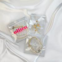 Sacs d'emballage en PVC givré avec fermeture éclair pour bijoux (colliers, boucles d'oreilles) et rangement, personnalisables avec logo, en EVA et PVC, petits pochettes Ziplcok en plastique