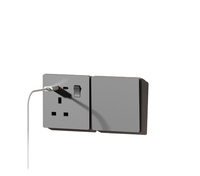 Groothandelsprijs Multifunctionele Britse Zwarte Deurbel Enkelpolige Schakelaar 10A PC Materiaal Elektrische Stopcontact Wandcontactdozen