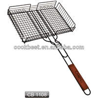 Portable En Acier Inoxydable Charbon De Bois Grill Fumeur Camping En Plein Air BBQ Accessoires Circulaire Légumineuses Barbecue Brochette De Stockage En Métal
