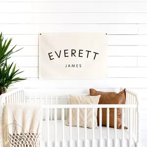 High Quality Personalized Fabric Wall Hanging Canvas Banner Custom Painted Cotton Flag With Logo