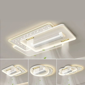 Thông Minh Chiếu Sáng Hiện Đại Trong Nhà Bề Mặt Gắn Phòng Khách Thông Minh Điều Khiển Từ Xa Quạt Trần Với Ánh Sáng - Product Image 1