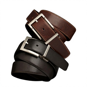 Natural Black Brown Cow Hide Eco-Friendly Vintage Square Steel Pin 2 Inch Dress Uniform <b>Belt</b> Comfortable Long Lasting Accessory - Product Image 1