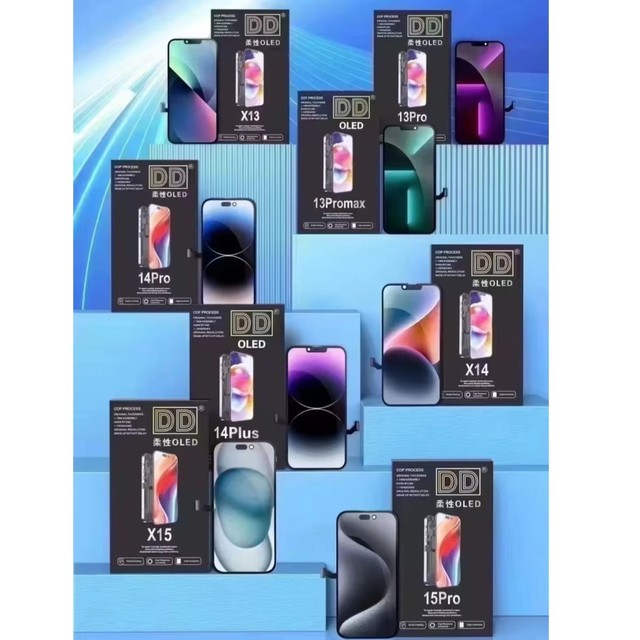 DD OLED Wholesales for iPhone Soft OLED 13Pro 14Pro 15Pro Max LCD Mobile for iPhone 120 High Refresh Rate OLED Screen 16Promax