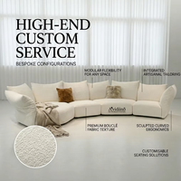Maßgefertigtes Modernes Luxus-Blütenblatt-Sofa, Premium-Stoff & Anpassbare Größe, Hochwertiges Gebogenes Modulares Sofa für Wohnzimmer