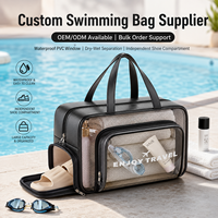 Sac de toilette imperméable avec logo personnalisé, séparation sec/humide, grande capacité, pour femmes, sac de voyage et de sport avec compartiment à chaussures