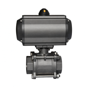 Vanne à bille pneumatique à simple effet COVNA DN25 1 pouce 2 voies 3PC 1000 WOG en acier inoxydable 316 - Product Image 3