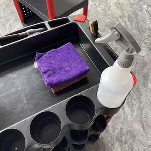 Fábrica preço multifuncional plástico giratório roda rolando carrinhos para ferramentas limpeza automotiva - Product Image 5