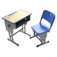 Ensemble bureau et chaise pour étudiant, design compact, hauteur réglable, pour salle de formation, pour un seul élève