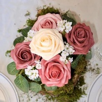 Boîte de roses artificielles écologiques, roses artificielles en mousse préservées pour les décorations de mariage, d'anniversaire, de Noël et de la Saint-Valentin