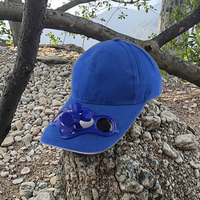 Casquette de baseball sportive avec logo personnalisé en gros Chapeau de papa Tissu Oxford Fan-Puff solaire imprimé pour l'escalade en plein air Motif brodé