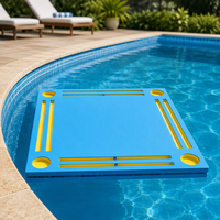 Table de jeu de Mahjong flottante moderne de luxe en EVA, étanche, avec rainures intégrées pour les tuiles, porte-gobelets, personnalisable, résistante aux rayures