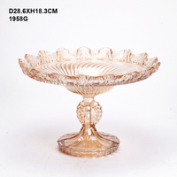 Présentoir à gâteau rond en verre transparent pas cher, assiettes de présentation sur pied, lot de 6, 7, 8, 9, 10 pouces
