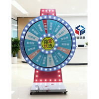 Roue de la fortune LED intelligente rotative automatique pour loterie, équipement avec fonction de support de distribution mondiale et personnalisation de l'apparence