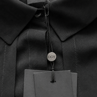 Vente en gros d'étiquettes à cordes suspendues gravées personnalisées avec nom de logo de marque Tablettes d'étiquettes d'étanchéité en métal pour vêtements
