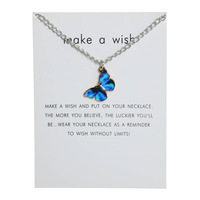 Nouveau collier papillon tendance multicolores, chaîne fine, pendentif coloré pour femmes, bijoux