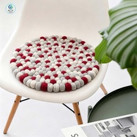 Coussin de siège en feutre fait main, style bohème, en laine écologique et durable, anti-dérapant, soulageant la pression