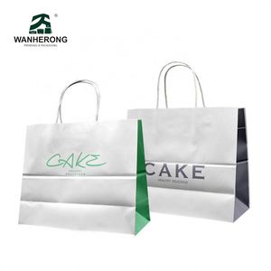 Sacs en papier en gros avec logo, sacs en papier kraft brun recyclé avec poignée, sacs de shopping en papier kraft personnalisés avec votre propre logo - Product Image 1