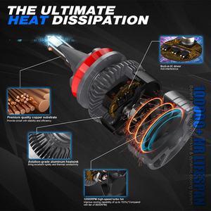 Gran oferta, faros LED modernos V23 H11 8400lm 70W H11, faros LED para coches universales, furgonetas, faros de camiones H11 - Product Image 6