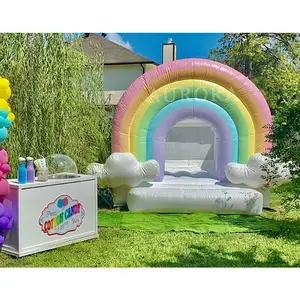 Personalizzato decorazione del carrello delle caramelle Display fiore gonfiabile arcobaleno buttafuori carrello per Baby Shower Party Dess