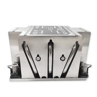Refroidisseur de processeur pour serveur 2U 250W TDP avec caloducs pour processeurs Intel FCLGA 4189 Xeon Scalable, ailettes en aluminium soudées, solution de refroidissement par air