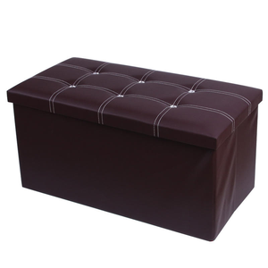Puff Retangular de Couro Dobrável Rústico Moderno e Durável Personalizado para Armazenamento Interno em Hotéis, Quartos, Apartamentos e Entradas - Product Image 6