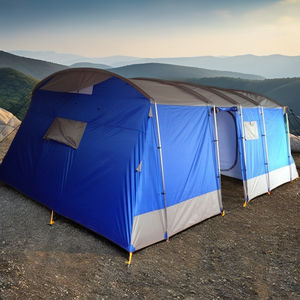 Wind Valley tente familiale pour 3-4 personnes avec poteaux en fibre <span class=keywords><strong>de</strong></span> verre à double couche cadre en acier deux portes deux chambres à coucher pour le <span class=keywords><strong>camping</strong></span> en plein air - Product Image 5