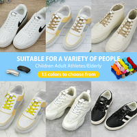 2025New élastique sans cravate lacets lacets plats pour enfants et adultes baskets rapide paresseux métal serrure cordes de chaussures pour chaussure