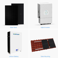 Systèmes d'énergie solaire photovoltaïque hybrides pour la maison 8kW 10kW 12kW, systèmes solaires hors réseau pour la maison 5kWh 10kWh 15kWh 20kWh, kit solaire