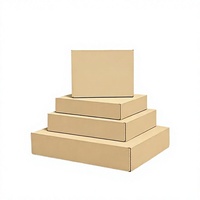 Boîtes d'expédition auto-érectables en carton ondulé écologiques avec logo personnalisé et revêtement UV pour articles ménagers (parapluies, vaisselle)