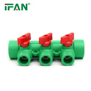 IFAN Fábrica Direta PPR Manifolds Conexões De Acoplamento Conector De Tubo De Água De Encanamento De Plástico Acessórios De Tubulação PPR