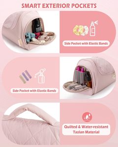 Bolsa de Cosméticos de Viaje Colgante de Tela Oxford, Ligera e Impermeable, Organizador de Maquillaje con Bolsillos Transparentes, Estilo Moderno, Venta al Por Mayor de Fábrica - Product Image 4
