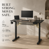 Table élévatrice AOR, motif noir, placage en bois massif, écologique, réglable en hauteur, protection contre la surchauffe, modèle BX-S1D