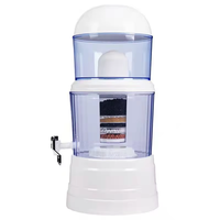 Filtre à Eau Multi-Étapes à Pierres Minérales, Pot de Filtration à Gravité 14L 16L pour Eau Potable