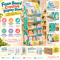 Présentoir autoportant élégant à démonter sans outil, personnalisable, en gros, promotionnel, pour fournisseur, en PVC, pour magasin
