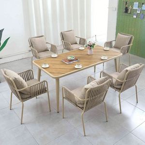 Mesa y silla de jardín de 5 uds., mesa y silla de Metal para exteriores, muebles de jardín, juegos de mesa y silla de aluminio - Product Image 3