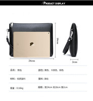 Tas Selempang Kasual Pria Kulit PU Lembut Tas Pria Tas Ponsel Dompet Tangan Logo Custom