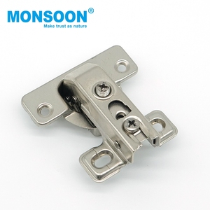 Charnière de meuble de cuisine en fer finition nickel, style moderne, 90 degrés, dissimulée, à fermeture douce, bras court - Product Image 1