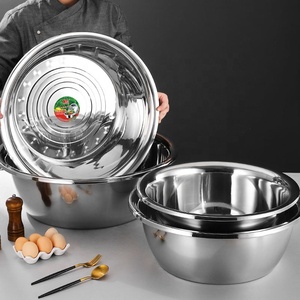 Vente en gros <span class=keywords><strong>de</strong></span> bassines <span class=keywords><strong>de</strong></span> lavage en acier inoxydable, grandes bassines en acier inoxydable, bassines rondes en métal pour la cuisine, 45cm-80cm - Product Image 1