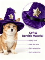 Chapeau de Père Noël pour chiens et chats, costume de Noël pour animaux de compagnie, tenue de fête d'hiver avec écharpe et manteau, en tissu, tailles S et M