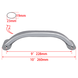 Maniglia per Porta in Acciaio Inox 316 di Grado Marino 9' e 12', Corrimano con Bullone per Boccaporto, Yacht, Bagno Marino - Product Image 4