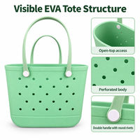 Sac fourre-tout de plage surdimensionné Eva, sacs de courses pliables, grands sacs de shopping réutilisables, sacs à main avec sangles, sac de natation imperméable pour enfants
