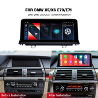 Radio para Auto con Pantalla Táctil de 10.25 Pulgadas, Snapdragon 665, Android 14, CarPlay para BMW X5 E70 X6 E71 2008-2013