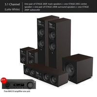 Système audio home cinéma JBN STAGE260 professionnel 5.1.2 Surround Sound, kit d'enceintes pour salon/TV/bar cinéma, amplificateur inclus