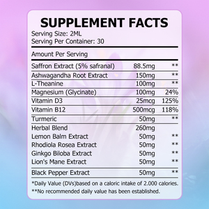 OEM ODM Best Seller liposomal Saffron liquid Drops with Saffron Extract Energy Vision Support Memory Cognition liquid Drops - Product Image 2