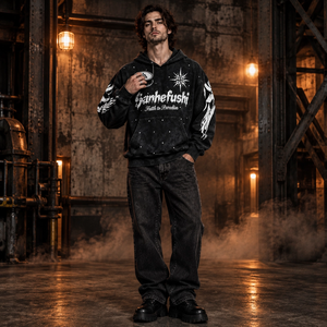 Sudadera con Capucha Extra Grande <span class=keywords><strong>de</strong></span> Primera Calidad con Bordado 3D <span class=keywords><strong>de</strong></span> Fuente Artística Personalizada del Fabricante, Sudadera con Capucha para Hombre y Mujer - Product Image 4