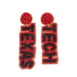 Boucles d'oreilles pendantes fantaisie en perles de verre faites à la main, imitation perle, plaqué argent, perles noires, style universitaire, bijoux de mode - Product Image 4