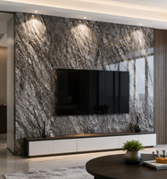Vente flash : Panneau mural UV en marbre moderne, PVC antistatique, résistant à l'humidité, imperméable, ignifuge, pour usage commercial, domestique et hôtelier